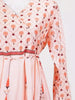 Pink Long Kurti Adorned in Floral Prints