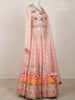 Light Pink Anarkali Salwar Suit Embellished in Floral Embroideries with Dupatta - Diadem