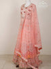 Light Pink Anarkali Salwar Suit Embellished in Floral Embroideries with Dupatta - Diadem