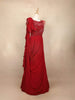Red Gown with Sequins, Beads, Stripes and Ruffles