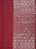 Maroon Semi Banarasi Saree with Floral and Peacock Motif on the Body and Design Border