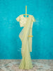 Pista Green Organza Silk Saree Embellished with Beads Border along with Designer Blouse - Diadem