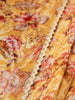 Mustard Yellow Organza Silk Saree Adorned with Floral Prints and Sequins and Design Border