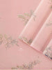 Light Pink Organza Silk Saree with Floral Prints on the body and Thread work Border - Diadem