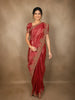 Pink Floral Zari Woven Design Tissue Banarasi Designer Saree with Heavy Designer Border