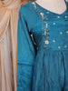 Pale Blue Floral Embroidered Design Cotton Anarkali Salwar Suit