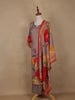 Pale Pink Floral Designed Rayon Salwar Suit - Diadem