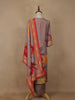 Pale Pink Floral Designed Rayon Salwar Suit - Diadem