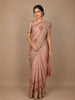 Pale Pink Floral Designed Semi Tussar Silk Saree