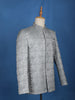 Pale Blue Floral Designed Jodhpuri Men's Suit - Diadem