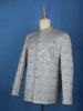 Pale Blue Floral Designed Jodhpuri Men's Suit - Diadem