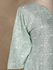 Pale Green Floral Designed Cotton Salwar Suit - Diadem