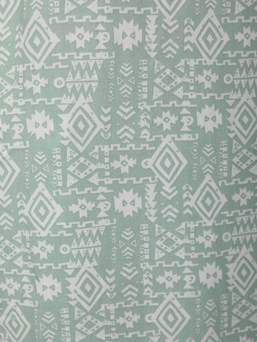 Pale Green Floral Designed Cotton Salwar Suit - Diadem