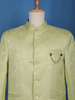 Pale Green Floral Designed Jodhpuri Men's Suit - Diadem