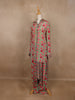 Pale Green Floral Designed Semi Silk Salwar Suit - Diadem