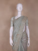 Pale Green Floral Designed Tissue Organza Saree - Diadem