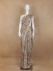 Pale Green Floral Designed Tissue Silk Fancy Saree