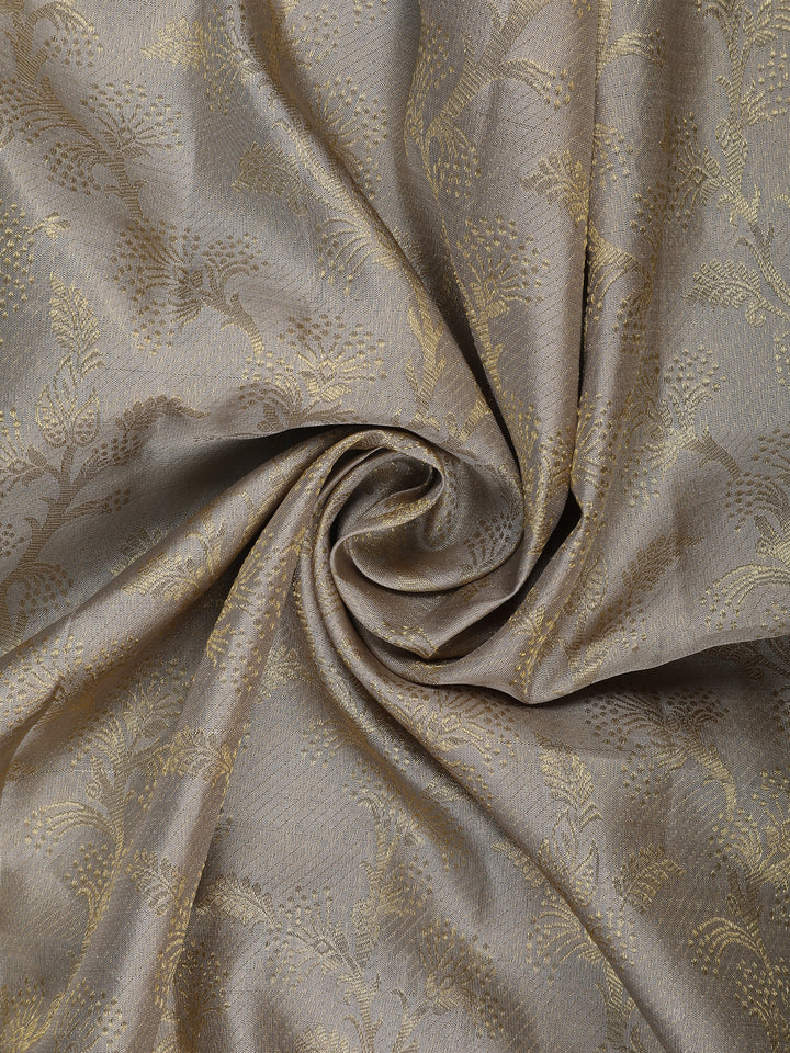 Pale Green Floral Woven Pure Kanchipuram Silk Saree - Diadem
