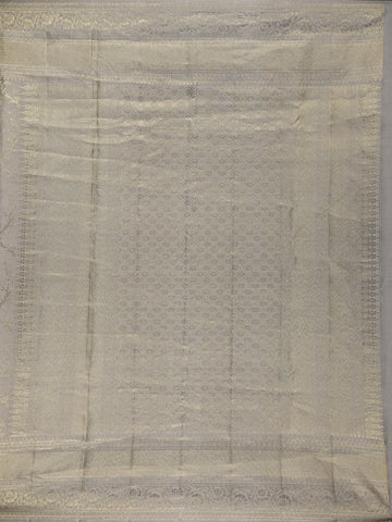Pale Green Floral Woven Pure Kanchipuram Silk Saree - Diadem