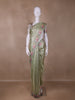 Pale Green Floral Woven Tissue Banarasi Saree - Diadem