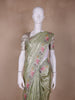Pale Green Floral Woven Tissue Banarasi Saree - Diadem