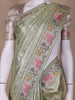 Pale Green Floral Woven Tissue Banarasi Saree - Diadem
