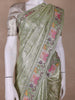 Pale Green Floral Woven Tissue Banarasi Saree - Diadem