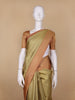 Pale Green Floral Woven Pure Kanchipuram Silk Saree - Diadem