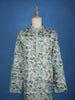 Pale Green Paisley Designed Semi Silk Kurta Set, With Pant