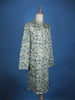 Pale Green Paisley Designed Semi Silk Kurta Set, With Pant