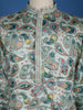 Pale Green Paisley Designed Semi Silk Kurta Set, With Pant