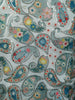 Pale Green Paisley Designed Semi Silk Kurta Set, With Pant
