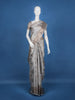 Pale Grey Floral Designed Semi Tissue Saree - Diadem