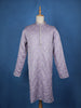 Pale Lavender Floral Designed Cotton Kurta Set, With Pant