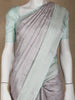 Pale Lavender Floral Woven Pure Kanchipuram Silk Saree - Diadem