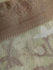 Pale Olive Green Floral Design Tissue Silk Saree - Diadem