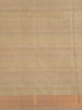 Pale Olive Green Semi Tussar Silk Saree with Floral and Stripes Design - Diadem