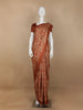 Pale Orange Abstract Designed Crepe Silk Saree - Diadem