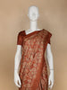 Pale Orange Abstract Designed Crepe Silk Saree - Diadem