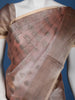 Pale Peach Floral Designed Semi Tissue Saree