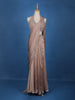 Pale Pink Beaded Designs Chiffon Ready To Wear Saree with Designer Blouse - Diadem