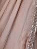 Pale Pink Beaded Designs Chiffon Ready To Wear Saree with Designer Blouse - Diadem