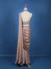 Pale Pink Beaded Designs Chiffon Ready To Wear Saree with Designer Blouse - Diadem