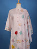 Pale Pink Floral Designed Cotton Salwar Suit - Diadem