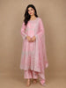 Pale Pink Floral Designed Net Salwar Suit