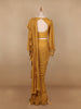 Mustard Yellow Georgette Ready to Wear Saree with Plain Body Paired with Designer Blouse - Diadem