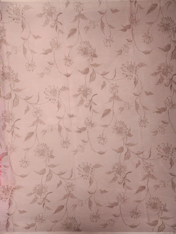 Pale Pink Floral Designed Organza Saree - Diadem