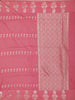Pale Pink Floral Designed Semi Silk Fancy Saree