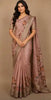 Pale Pink Floral Designed Semi Tussar Silk Saree
