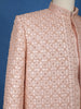 Pale Pink Floral Designed Sherwani Suit for Reception